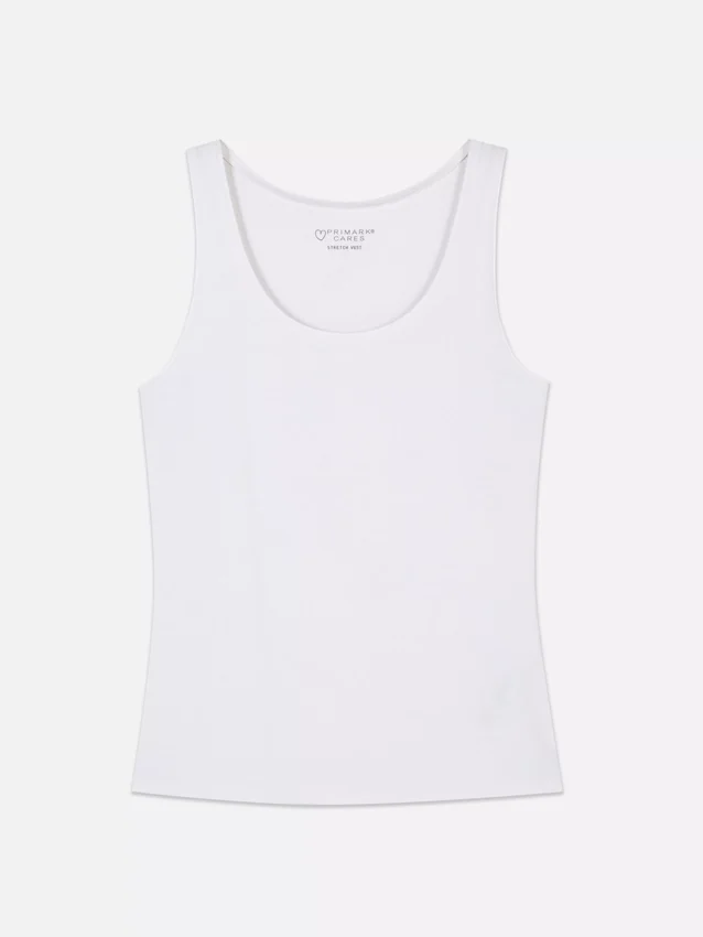 Camisola sem mangas clássica de algodão