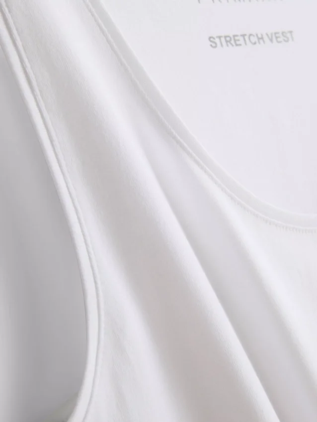 Camisola sem mangas clássica de algodão
