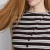 Camisola sem mangas com botões, rica em algodão