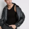 Camisola sem mangas com canelado