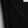 Camisola sem mangas com canelado