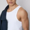 Camisola sem mangas com canelado essencial