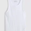 Camisola sem mangas com canelado essencial