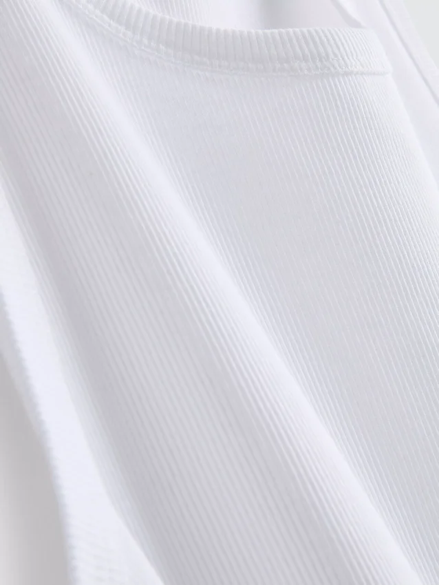 Camisola sem mangas com canelado essencial