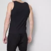 Camisola sem mangas com corte justo e canelado