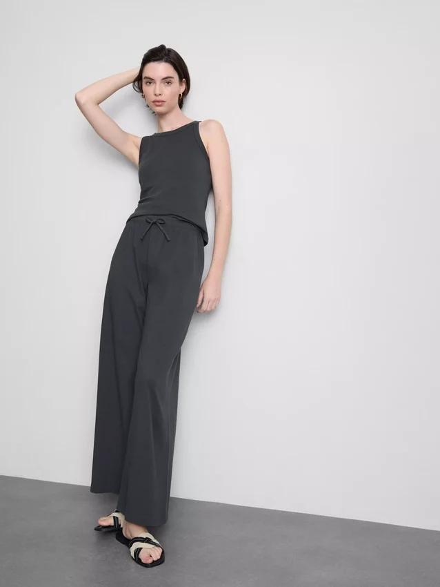 Camisola sem mangas com costas em Y em algodão