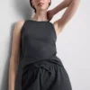 Camisola sem mangas com costas em Y em algodão