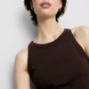 Camisola sem mangas com costas em Y em algodão