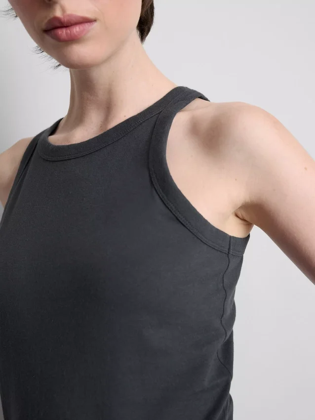 Camisola sem mangas com costas em Y em algodão