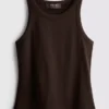 Camisola sem mangas com costas em Y em algodão