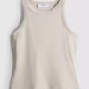 Camisola sem mangas com costas em Y em algodão