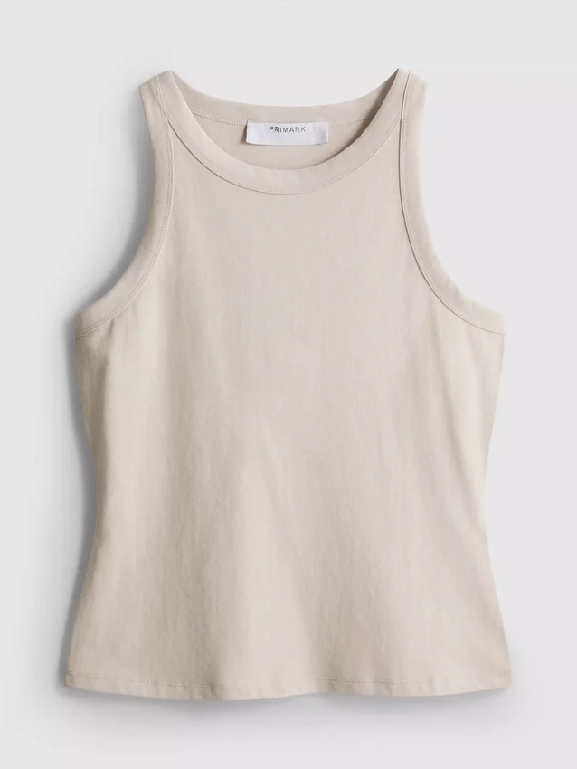 Camisola sem mangas com costas em Y em algodão