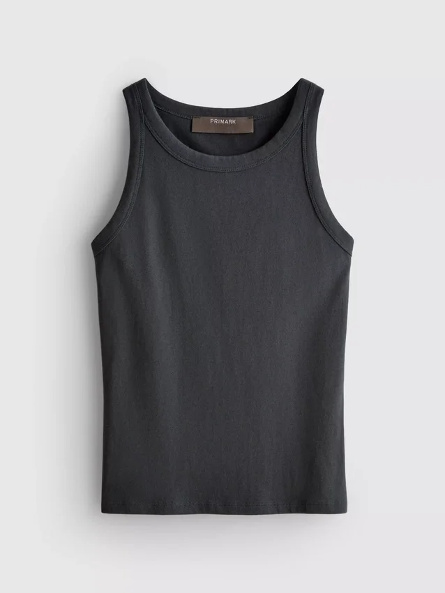 Camisola sem mangas com costas em Y em algodão