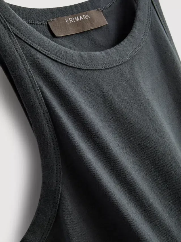 Camisola sem mangas com costas em Y em algodão