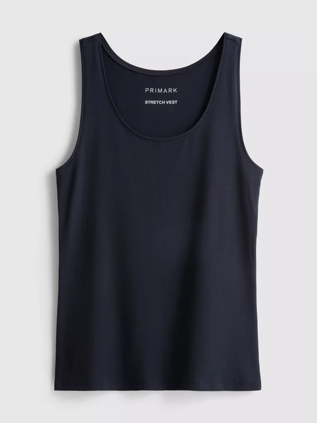 Camisola sem mangas com decote redondo