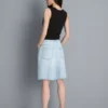 Camisola sem mangas com decote redondo e costas em estilo «racerback»