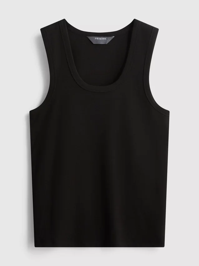 Camisola sem mangas com decote redondo e costas em estilo «racerback»
