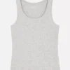 Camisola sem mangas com decote redondo elástico