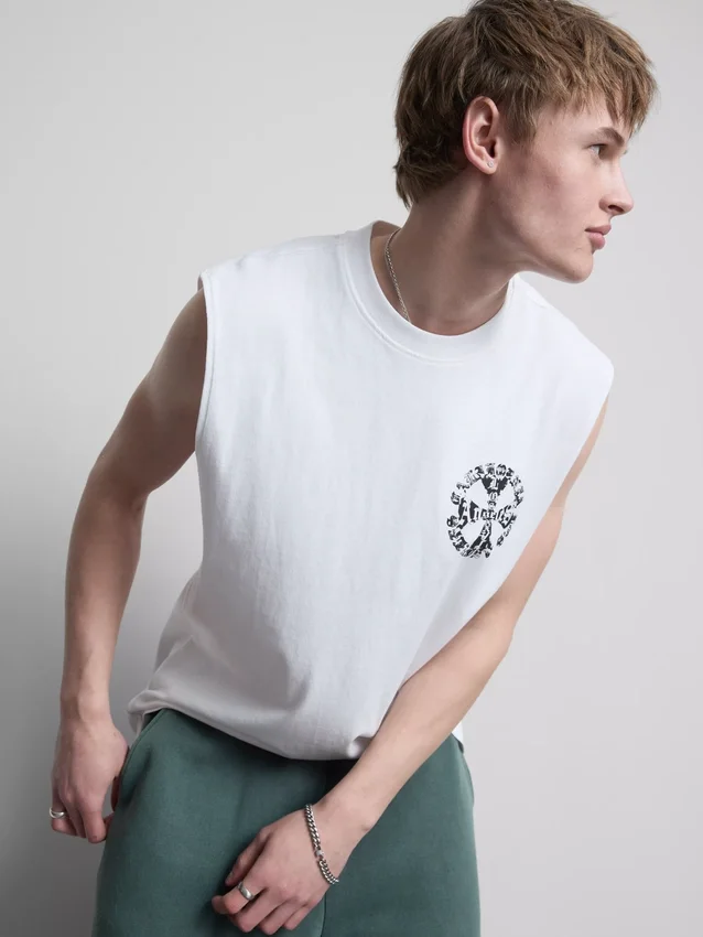 Camisola sem mangas com estampado de Los Angeles