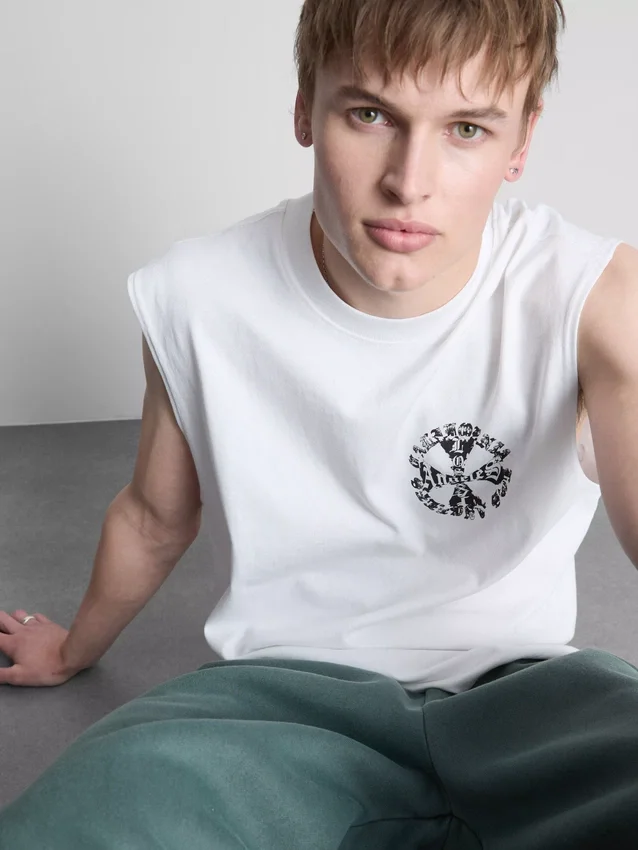 Camisola sem mangas com estampado de Los Angeles