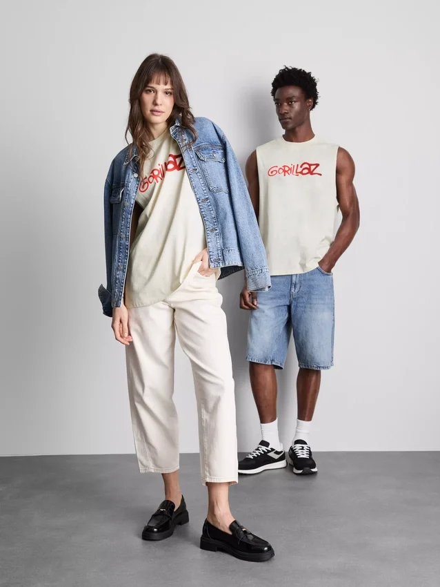 Camisola sem mangas com estampado dos Gorillaz