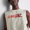 Camisola sem mangas com estampado dos Gorillaz