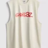 Camisola sem mangas com estampado dos Gorillaz