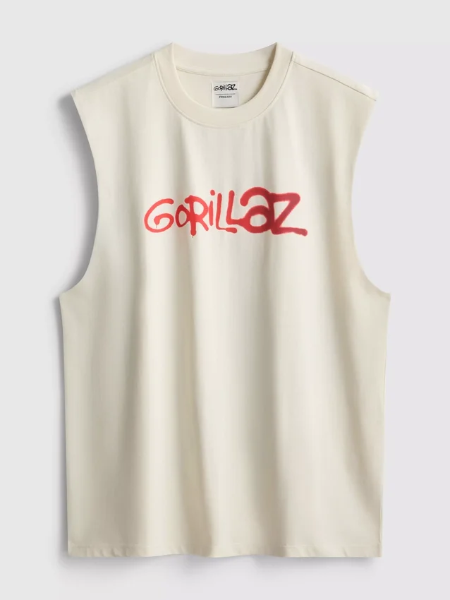 Camisola sem mangas com estampado dos Gorillaz