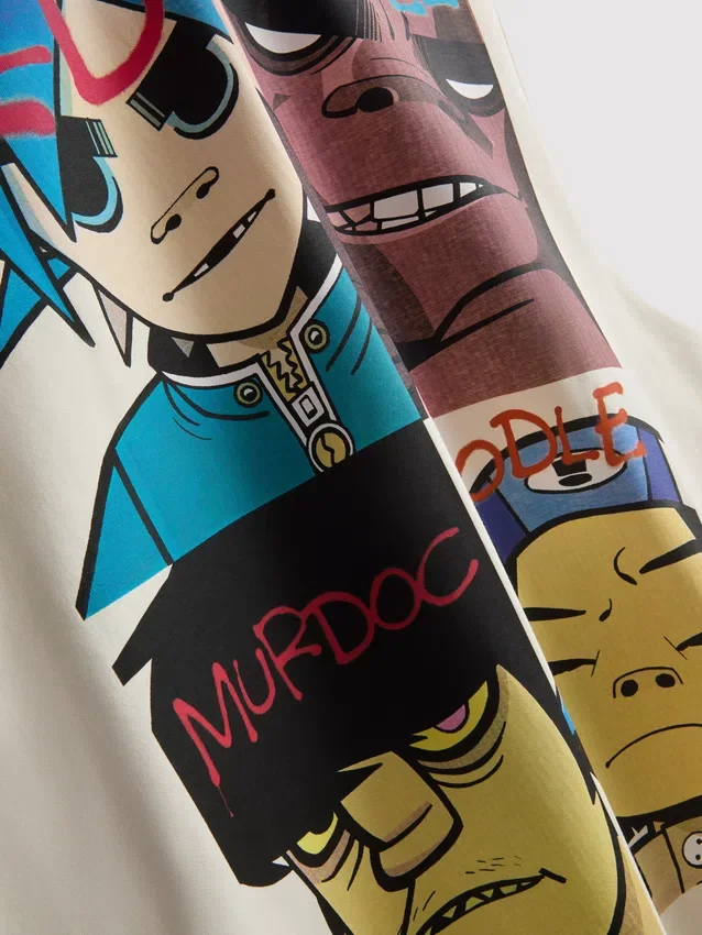 Camisola sem mangas com estampado dos Gorillaz