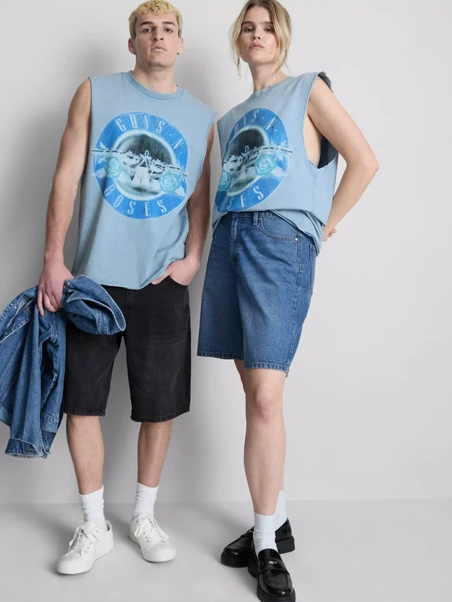 Camisola sem mangas com estampado dos Guns N' Roses