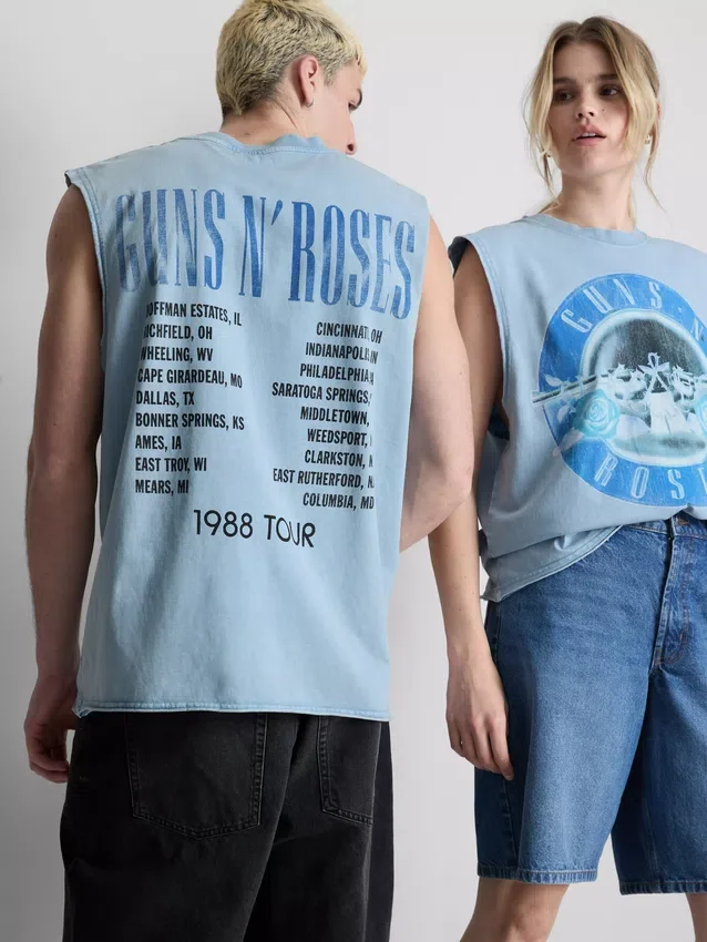 Camisola sem mangas com estampado dos Guns N' Roses