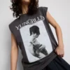 Camisola sem mangas com estampado Yungblud em algodão