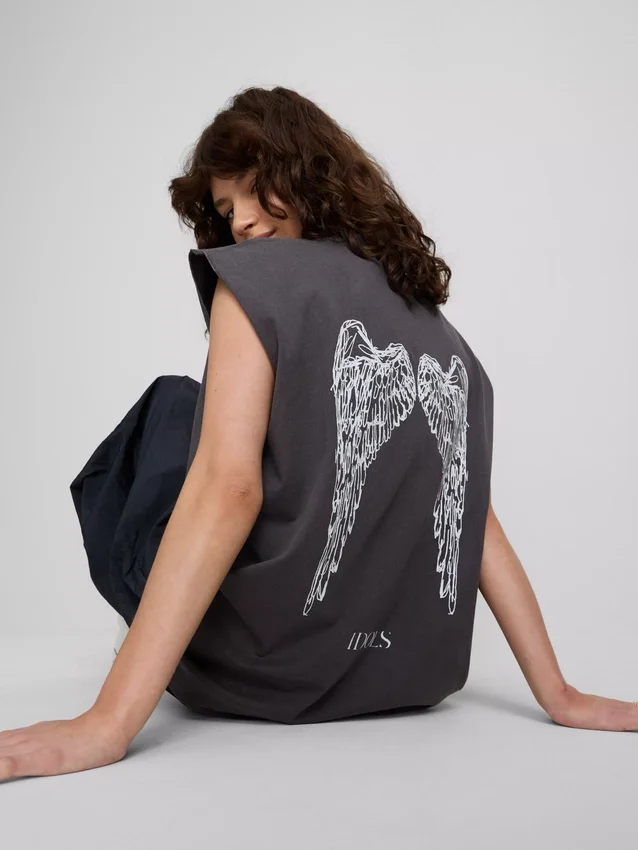 Camisola sem mangas com estampado Yungblud em algodão