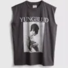 Camisola sem mangas com estampado Yungblud em algodão