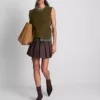 Camisola sem mangas com laço lateral em croché