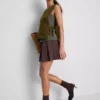 Camisola sem mangas com laço lateral em croché