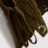 Camisola sem mangas com laço lateral em croché