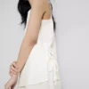 Camisola sem mangas com laço lateral texturado