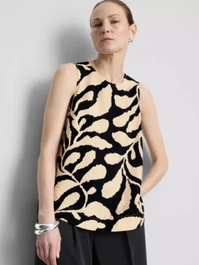 Camisola sem mangas comprida estampada