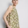 Camisola sem mangas comprida estampada