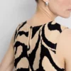 Camisola sem mangas comprida estampada