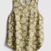 Camisola sem mangas comprida estampada