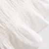 Camisola sem mangas de algodão com franzido