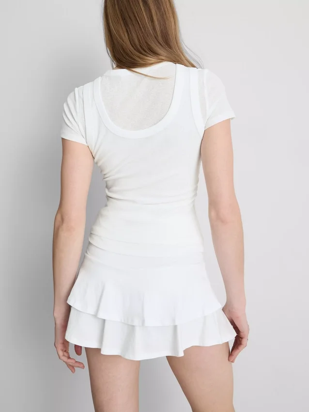 Camisola sem mangas de dupla camada