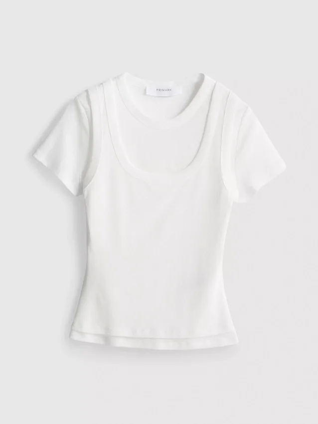 Camisola sem mangas de dupla camada
