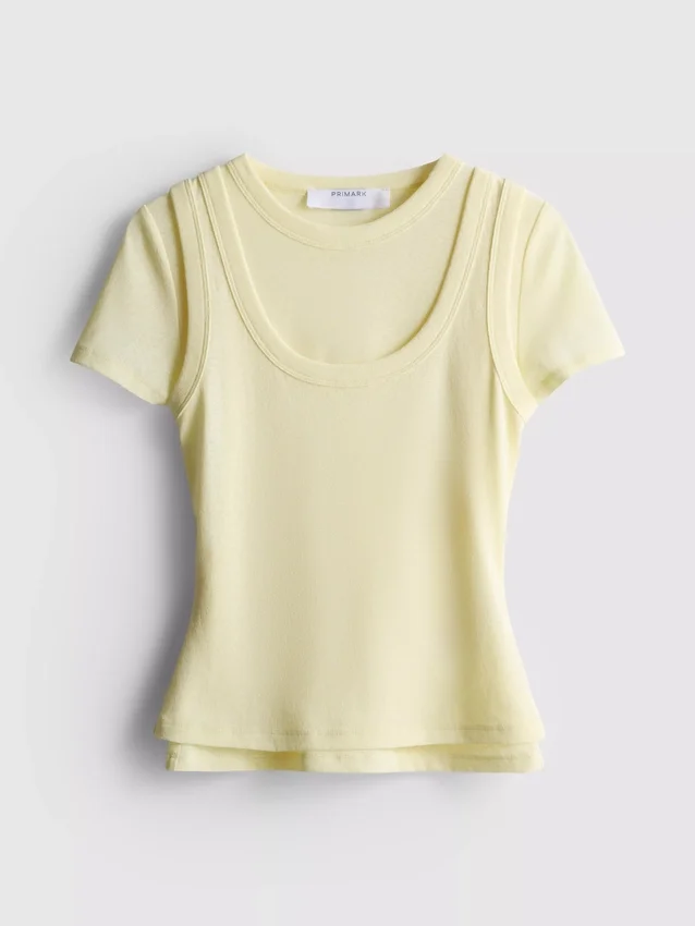 Camisola sem mangas de dupla camada