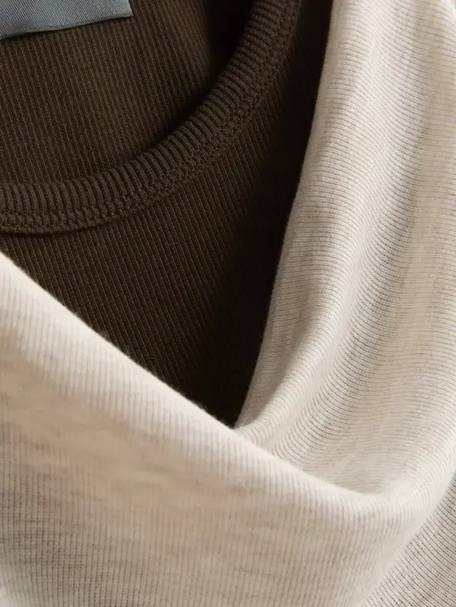 Camisola sem mangas de dupla camada