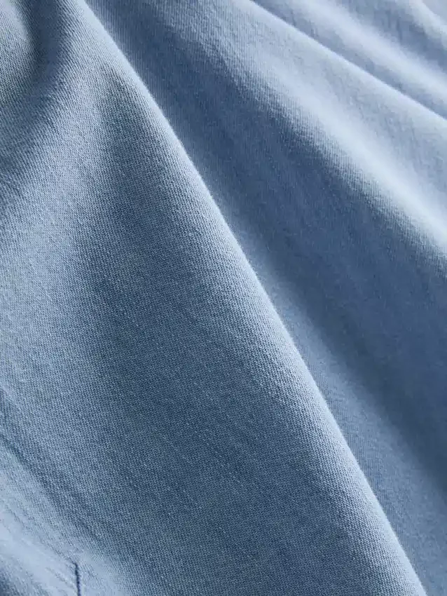 Camisola sem mangas de ganga de algodão com laço lateral