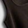 Camisola sem mangas de malha com decote quadrado
