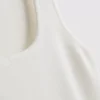 Camisola sem mangas de malha com decote quadrado